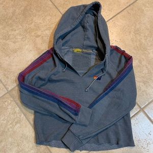 Aviator Nation Cropped Sweatshirt Hoodie Sz Medium